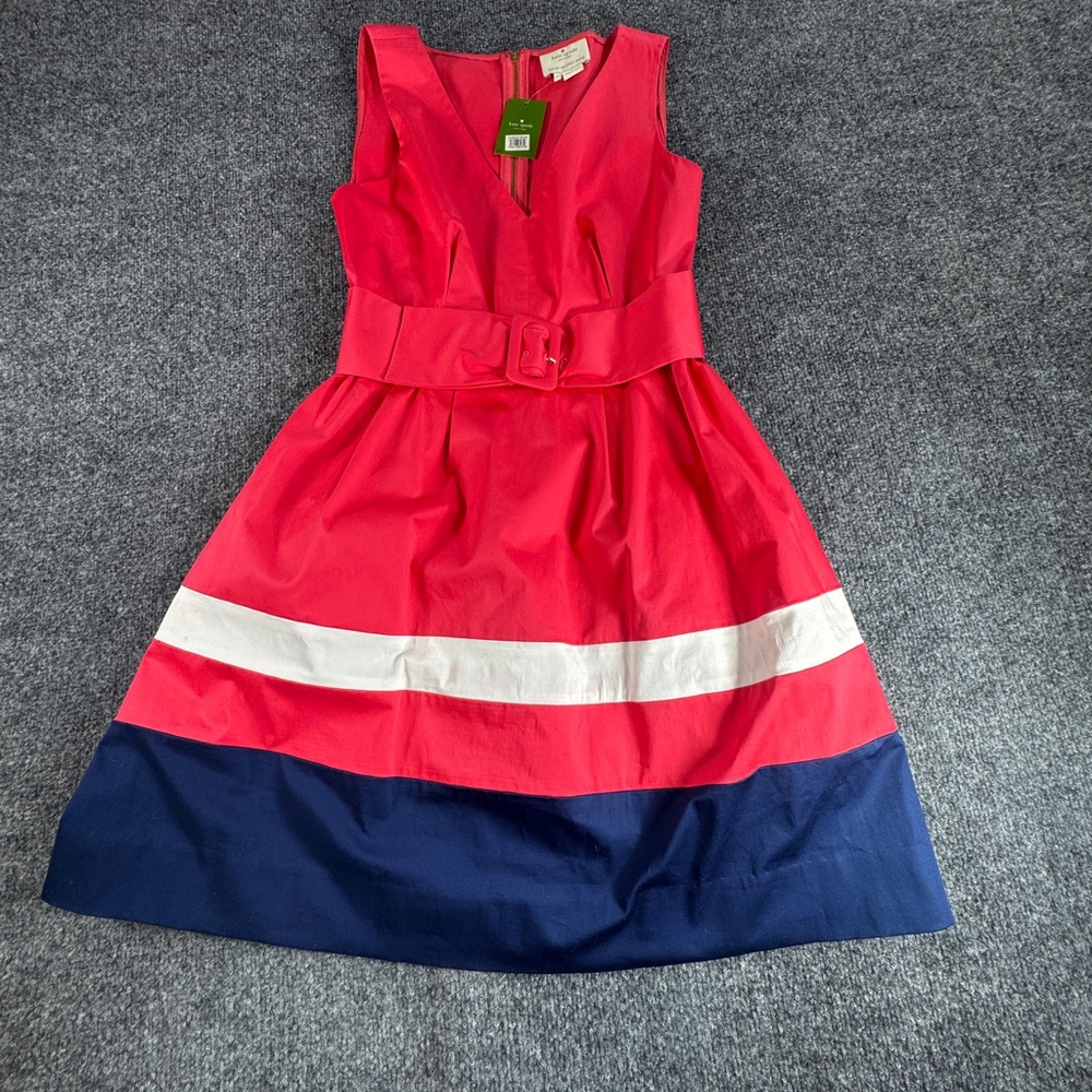 Kate Spade Sawyer Women's Dress Size 8 Pleated Fit & Flare Dress